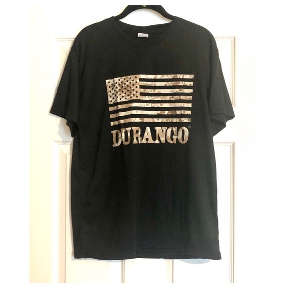 Durango Camouflage American Flag Graphic T-shirt - Picture 1 of 7